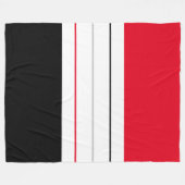 Modern Red Black Grey Stripes Fleece Deken (Voorkant (Horizontaal))