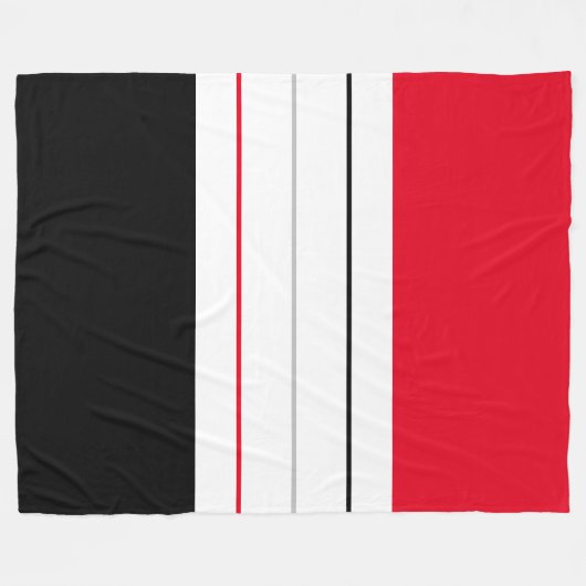 Modern Red Black Grey Stripes Fleece Deken (Voorkant (Horizontaal))