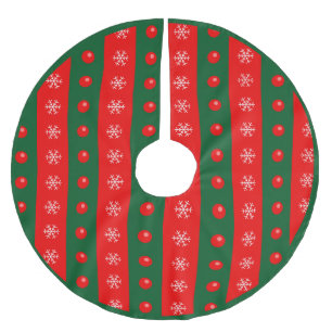 Modern Red Black-kerstsierplanten Snowflakes Kerstboom Rok