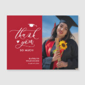 Modern Red Black Minimalist Afstuderen Hartelijk d (Voorkant)