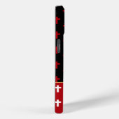 Modern Red Black White Crosses Lion of Judah Case-Mate iPhone Case (Achterkant / Rechts)