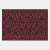 Modern Red Black White Japanse golf Inpakpapier Vel (Voorkant 2)