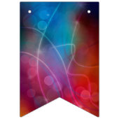 Modern Red & Blue Ombre Bokeh Lights & Typografie Vlaggetjes (Eerste vlag)