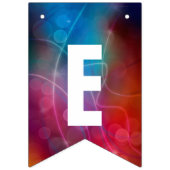 Modern Red & Blue Ombre Bokeh Lights & Typografie Vlaggetjes (Derde vlag)