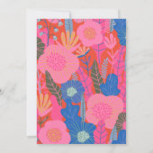 Modern Red Boho Floral Stylish Bridal Shower Kaart (Achterkant)