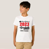 Modern Red Bold Brother van 2023 Afstuderen T-shirt (Voorkant volledig)