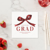 Modern Red Bow Graduation Party Servet (Insitu)
