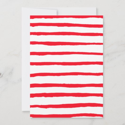 Modern Red Brush Script Photo Afstuderen Aankondiging (Achterkant)