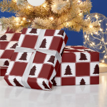 Modern Red Buffalo met kerstboomstructuur