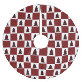 Modern Red Buffalo met kerstboomstructuur Kerstboom Rok (Voorkant)