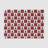 Modern Red Buffalo met kerstboomstructuur Tissuepapier (Voorkant)