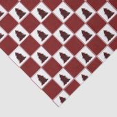 Modern Red Buffalo met kerstboomstructuur Tissuepapier (Detail)