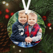 Modern Red Buffalo Pset Holiday Photo Keepomwille Ornament