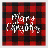 Modern Red Buffalo Pset Merry kerst Raamsticker (Vel)