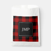 Modern Red Buffalo Pset | Persoonlijk Initiaal Bedankzakje (Voorkant)