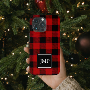 Modern Red Buffalo Pset   Persoonlijk Initiaal Case-Mate iPhone Case