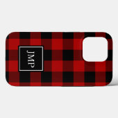 Modern Red Buffalo Pset | Persoonlijk Initiaal Case-Mate iPhone Case (Achterkant (horizontaal))