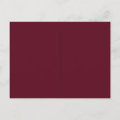 Modern Red Burgundy Gold Star Merry kerst Briefkaart (Achterkant)