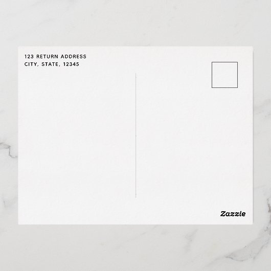 Modern Red Business Gold Foil Holiday Post Kaart (Achterkant)