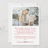 Modern Red Calligraphy Married Little Christmas Feestdagenkaart (Achterkant)