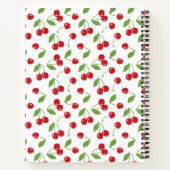 Modern Red Cherry Pattern kookboek recept Notitieboek (Achterkant)