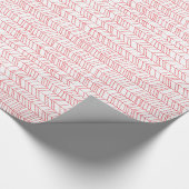 Modern Red Chevron Gift Wrapping Paper Cadeaupapier (Hoek)