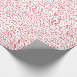 Modern Red Chevron Gift Wrapping Paper Cadeaupapier