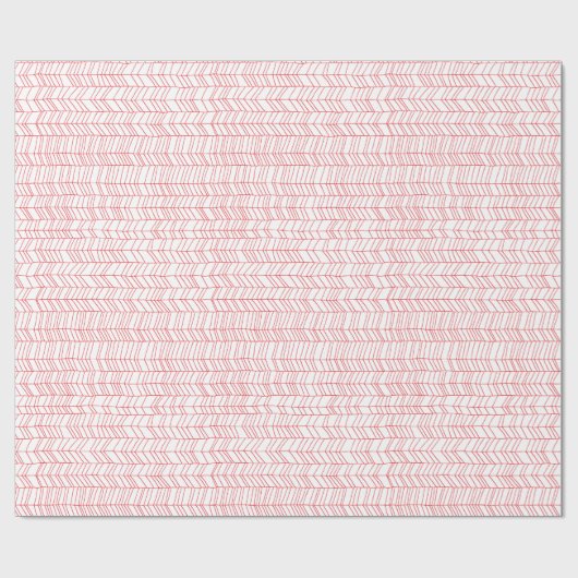 Modern Red Chevron Gift Wrapping Paper Cadeaupapier (Vlak)