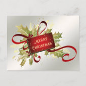 Modern Red Christmas Holiday Briefkaart (Voorkant)