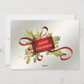 Modern Red Christmas Holiday Card Feestdagenkaart (Achterkant)