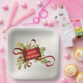 Modern Red Christmas Holiday Paper Bord (Feest)