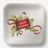 Modern Red Christmas Holiday Paper Bord (Voorkant)