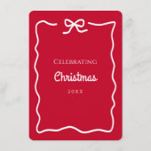 Modern Red Christmas Menu (Achterkant)