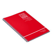 Modern Red Company Logo | Personalized Employee Notitieboek (Rechterzijde)
