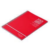 Modern Red Company Logo | Personalized Employee Notitieboek (Linkerzijde)