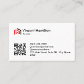 Modern Red Construction Bold Professional Visitekaartje (Voorkant)