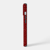 Modern Red Crocodile iPhone 15 Case (Linkerkant)