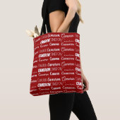 Modern Red Customized Name Collage Tote Bag (Dichtbij)