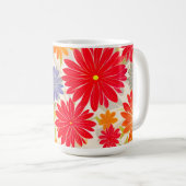 Modern Red Daisy BOHO-ontwerp Koffiemok (Voorkant rechts)