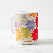 Modern Red Daisy BOHO-ontwerp Koffiemok (Voorkant links)