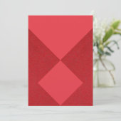 Modern Red Diamond Flat Invitation – Save The Date (Staand voorkant)