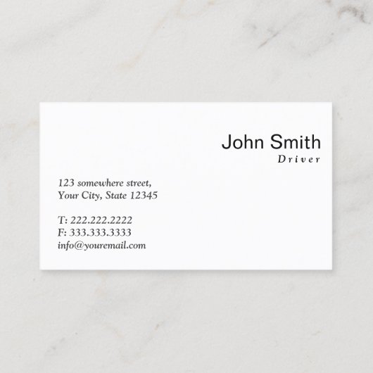 Modern Red Dot Driver Visitekaartje (Achterkant)