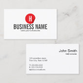 Modern Red Dot Golf Visitekaartje (Voorkant / Achterkant)