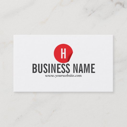 Modern Red Dot Vocalist Visitekaartje (Voorkant)