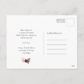 Modern Red Elegant Calligraphy Photo Collage Chic Feestdagenkaart (Achterkant)