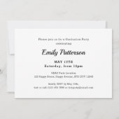 Modern Red Elegant Script Photo Afstuderen Kaart (Achterkant)