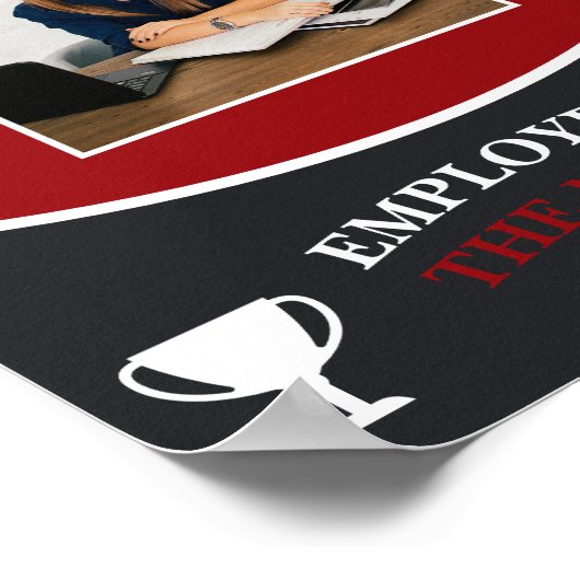 Modern Red Employee van het Afbeelding van de maan Poster (Hoek)