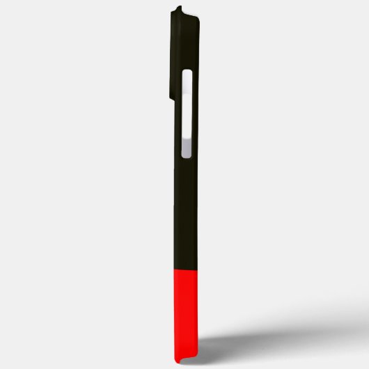 Modern Red en Black Abstract Monogram Case-Mate iPhone Case (Achterkant / Links)