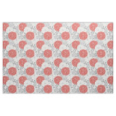 Modern Red en Gray Floral Fabric Stof (Yard (91,4 cm))