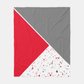 Modern Red en Gray Terrazzo Fleece Deken (Voorkant)
